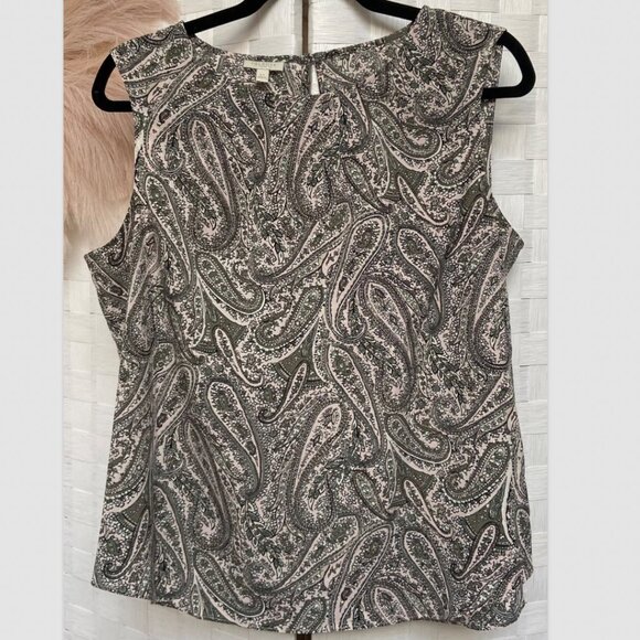 Talbots Paisley Tank Top Size L / P - Picture 1 of 5